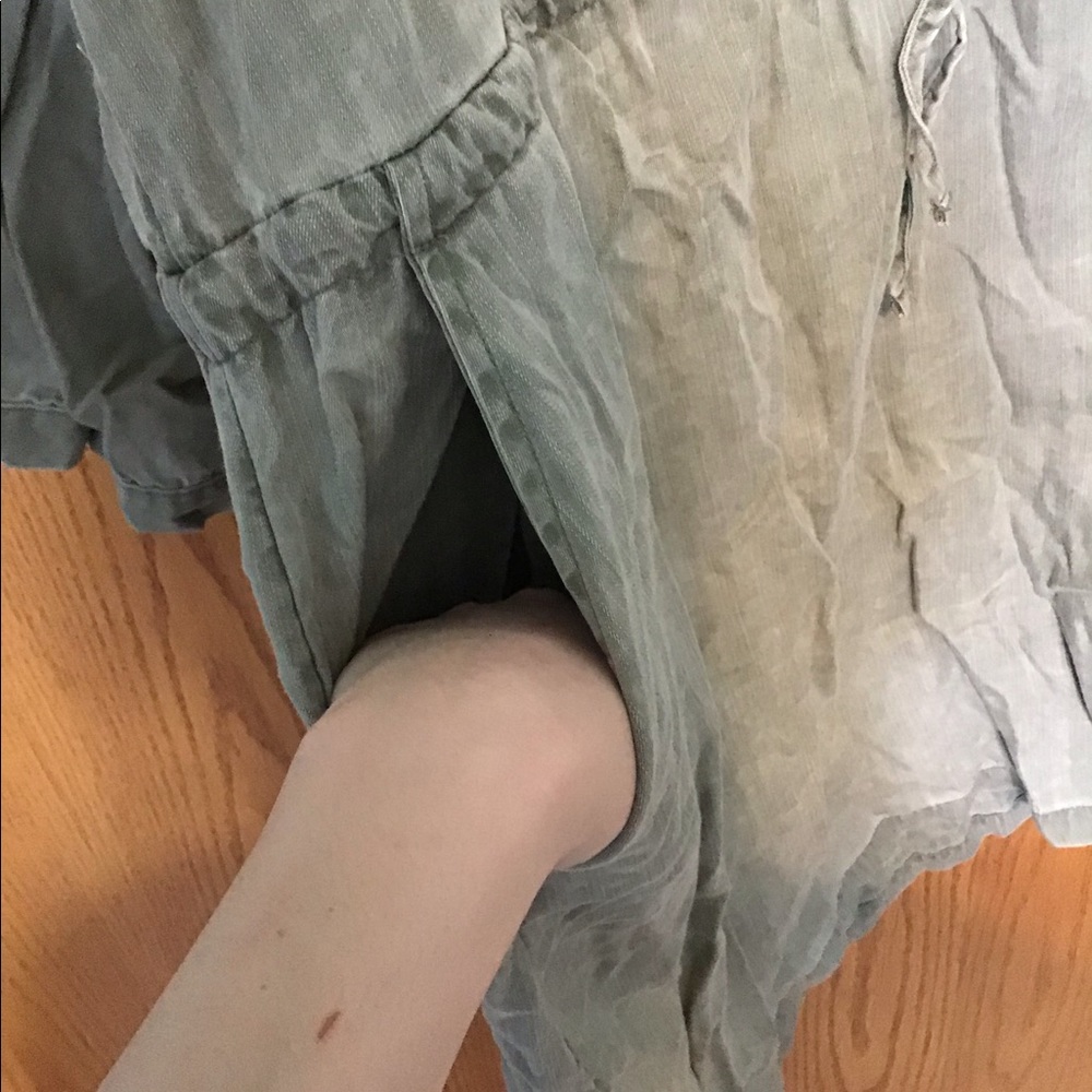 Army green button up dress - Picture 2 of 3